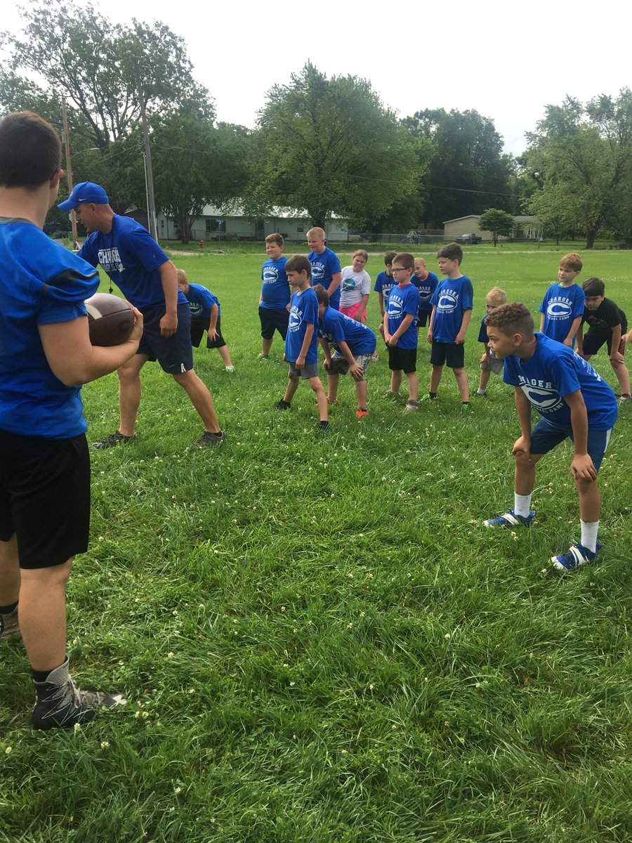 Cherryvale_FB's tweet photo. We had a great time getting to meet all of the kids last week at the Charger Youth Camp. Thank you to our sponsors who made this a completely free experience for these kids! We had 51 kids participate in this camp! https://t.co/xLMpeRrT1T