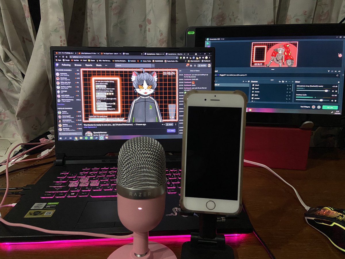 speedy_hermes's tweet image. Thank you to all who have joined me for my first … actual active stream!!  Peek of my setup lol (ps I used my iPhone 11 to track, but put my 6S as a stand in lol) #setup #Humble #vtubersetup