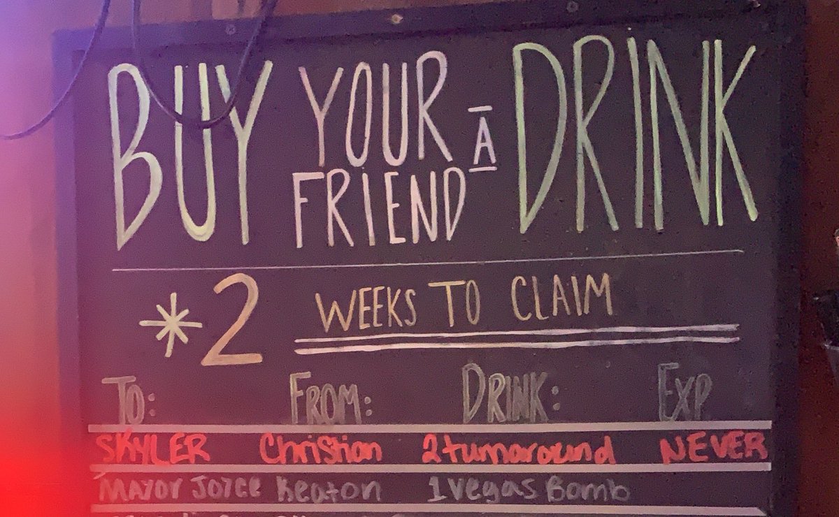 <a href="/stillwaterwill/">Will Joyce</a> @SaloonWillies I have work as well at palominos. 

I’ll leave a shot for you!