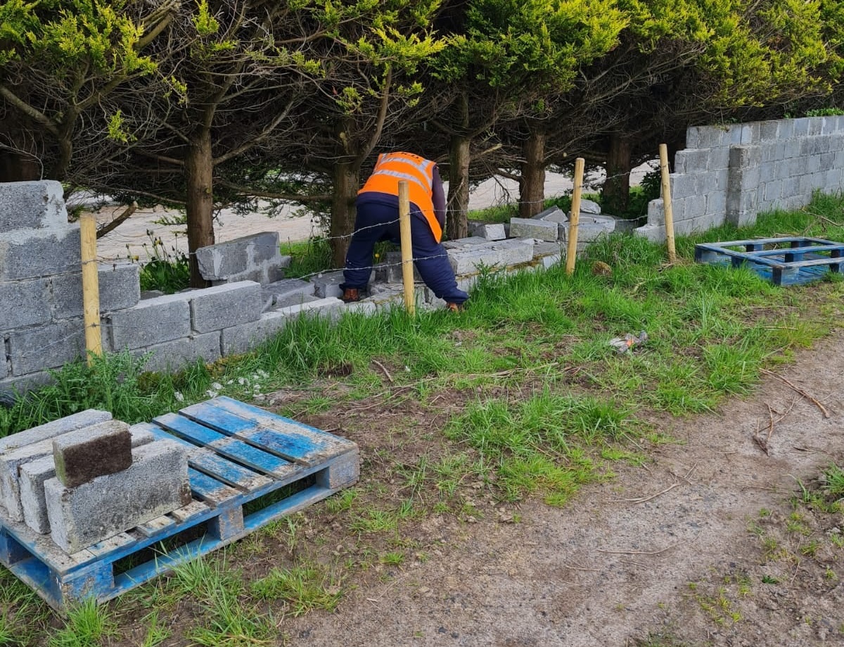 THANK YOU to Tús, RSS and CE Supervisors and Participants, the backbone of community supports. Pictured is Frank Duffy from our own Rural Social Scheme working hard in a tight space. Frank was too busy to stop and pose for a photo as he repaired the wall of @MountbellewMGAA