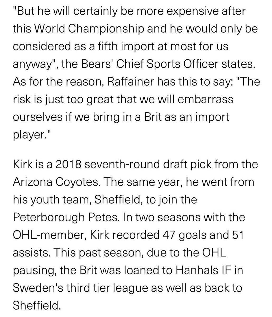 _PeterSpencer's tweet image. This is what Liam Kirk and other British players are up against in Europe: 

“The risk is too great that we will embarrass ourselves if we bring in a Brit as an import”