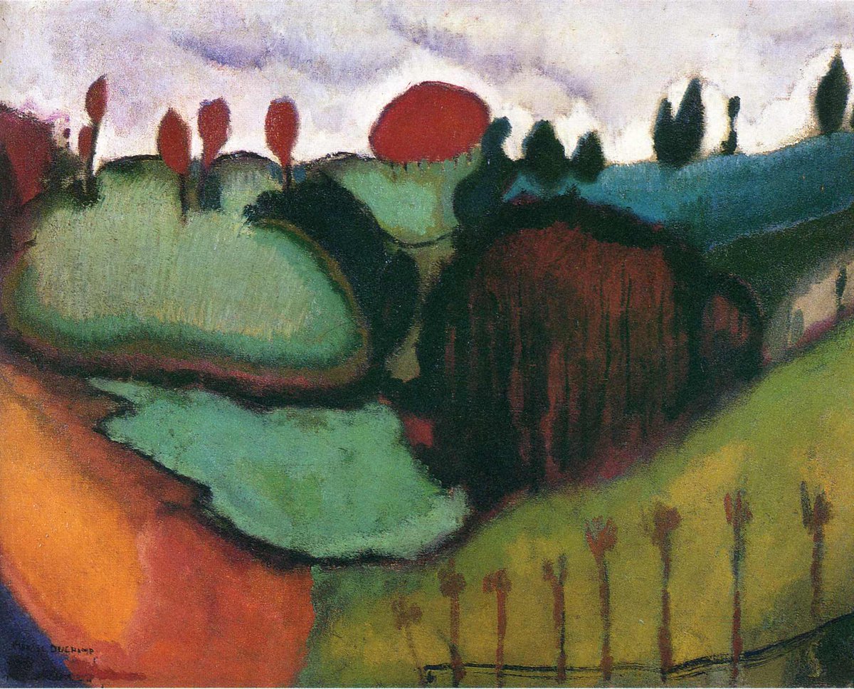 Landscape, Study for 'Paradise', 1911 #marcelduchamp #expressionism