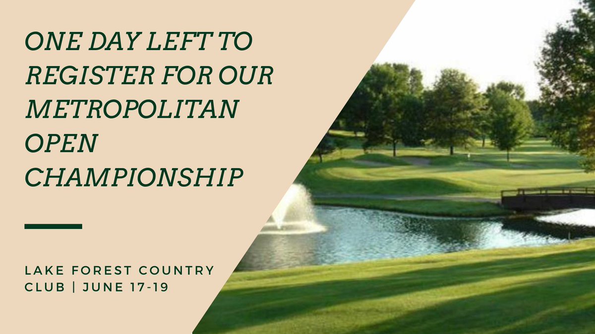 1⃣ day left to register for our Metropolitan Open Championship ⛳️

Register by June 2 ➡️ rb.gy/hvand6