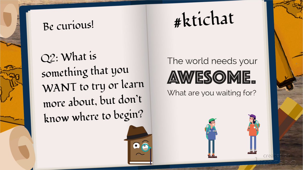 Rdene915's tweet photo. Q2: What is something that you want to try or learn more about, but don't know where to begin? Share and offer some resources! #ktichat https://t.co/6OYJLU4JbQ