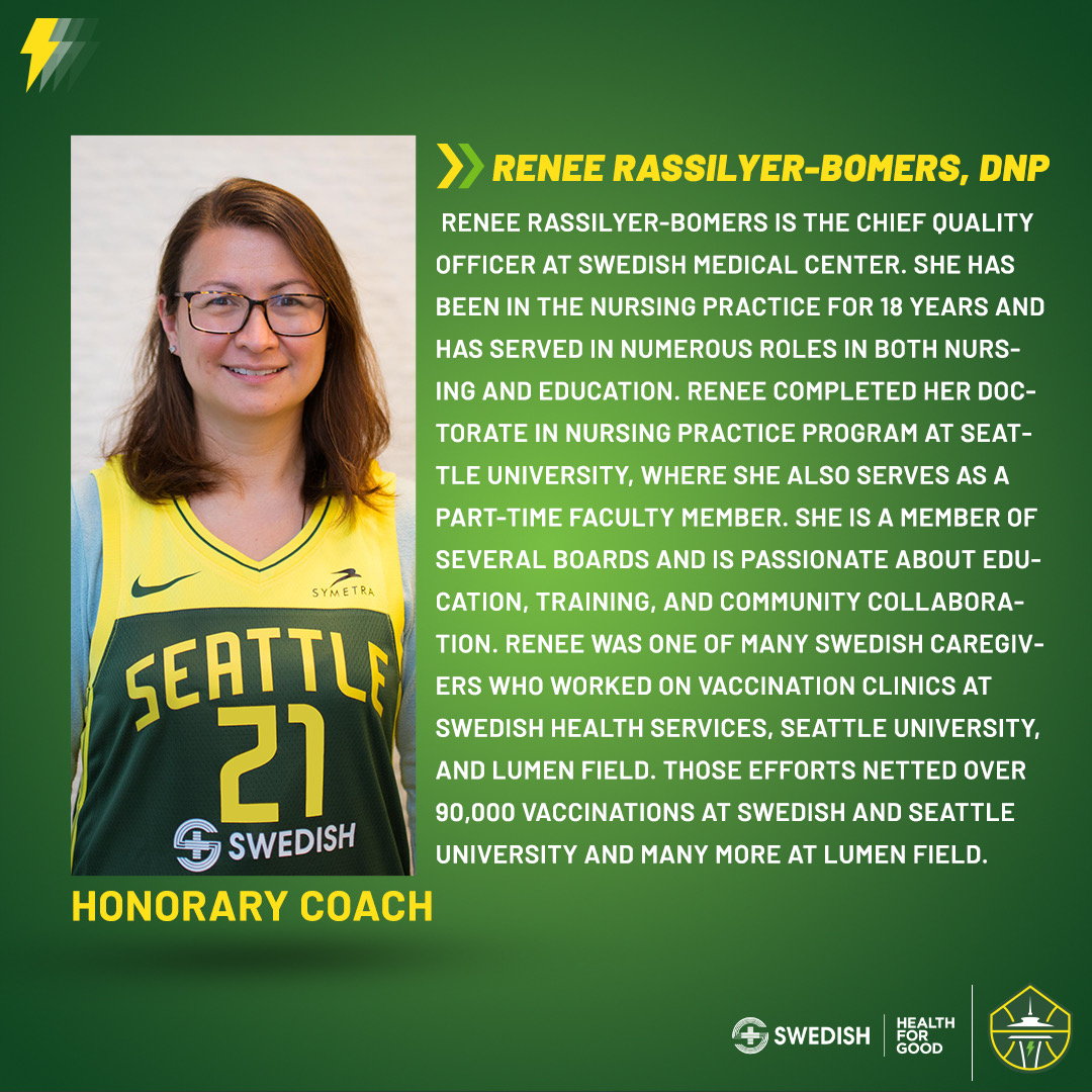 Meet tonight’s @Swedish Honorary Coach, Renee Rassilyer-Bomers, DNP!