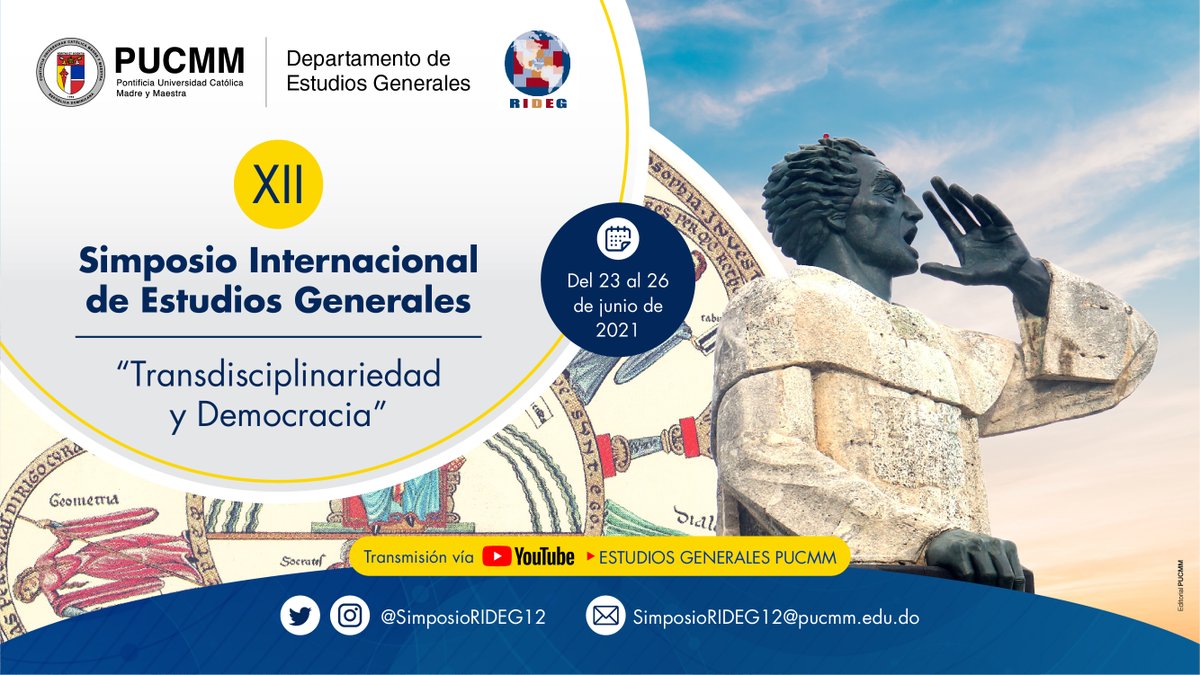 SimposioRIDEG12's tweet photo. ¡Ya se está acercando la fecha! Pronto conocerás a nuestros ponentes. #XIISimposio #EstudiosGenerales #SomosPUCMM #RIDEG https://t.co/ogdrZ68sZ5