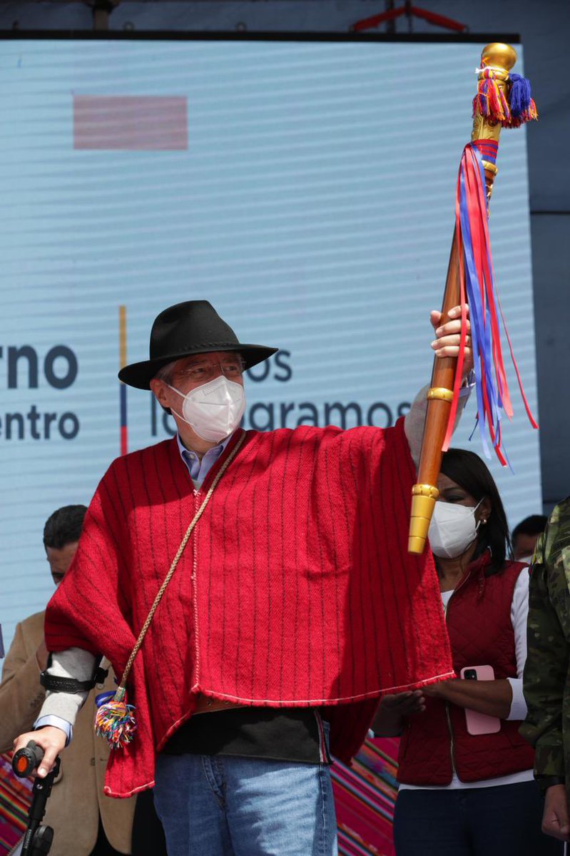 Con humildad, recibo el Bastón de Mando de los pueblos y comunidades de la Gran Nación Puruhá. Les agradezco por sus buenos deseos y oraciones, han llegado a mi corazón.

Trabajaremos con sabiduría para beneficiar siempre al pueblo ecuatoriano.

#JuntosLoLogramos
