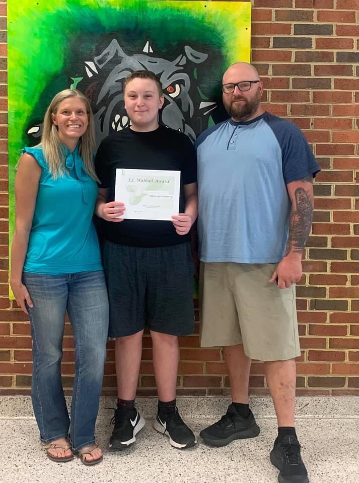 TazewellMiddle's tweet photo. Congratulations to the 6th grade J.L. Walthall Award winners, Madison Sawyers and Ethan Quesenberry! https://t.co/FkyDEqpWpm