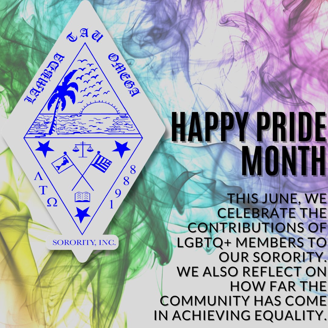 LambdaTauOmega's tweet photo. It's June, which is #LGBTQ+ #Pride Month! Lambda Tau Omega Sorority, Inc. celebrates with the community, especially our sisters. The pursuit of equality, celebrating love everywhere, making a better future for children... That's what it's about! https://t.co/GhH7MTji7p