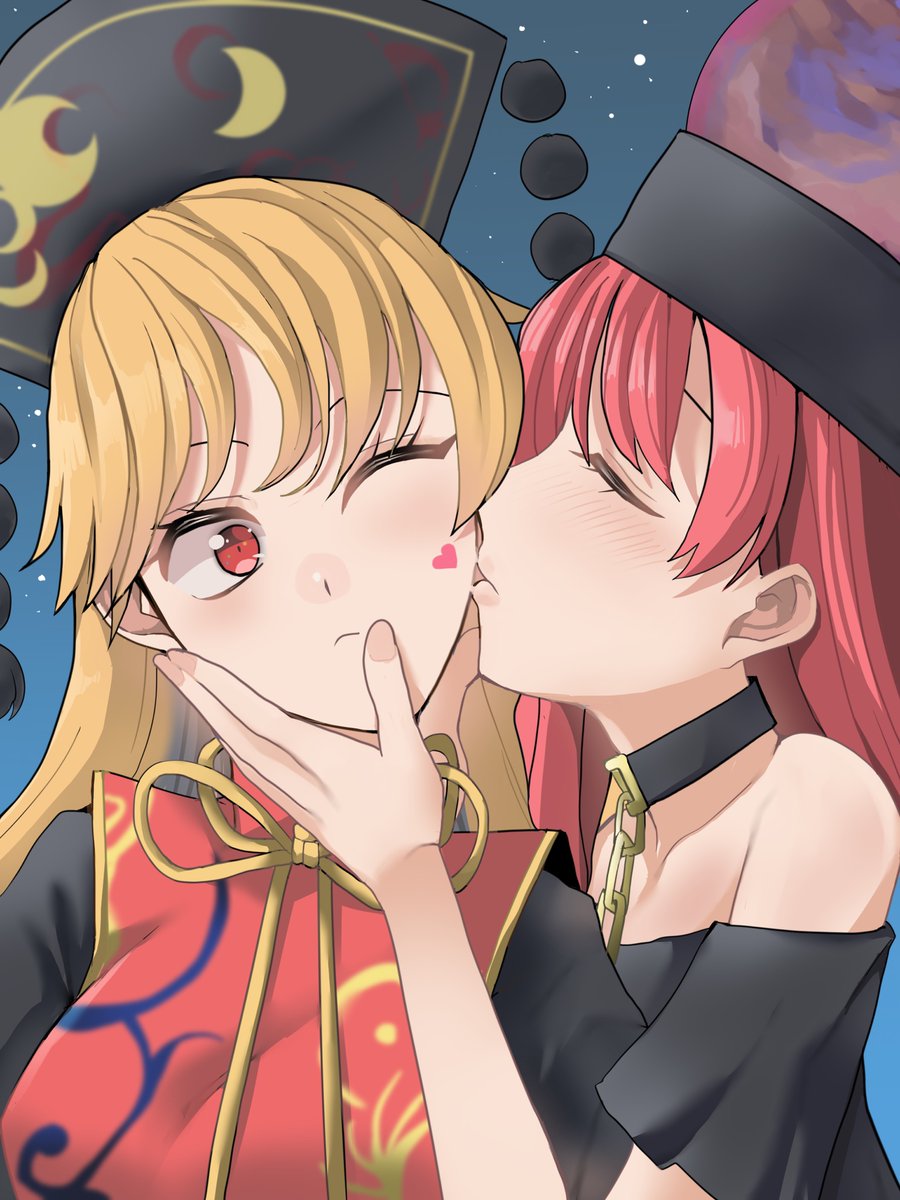 ヘカーティア・ラピスラズリ ,純狐(東方プロジェクト) 「ヘカ純 #東方Project」|赤橙セイのイラスト