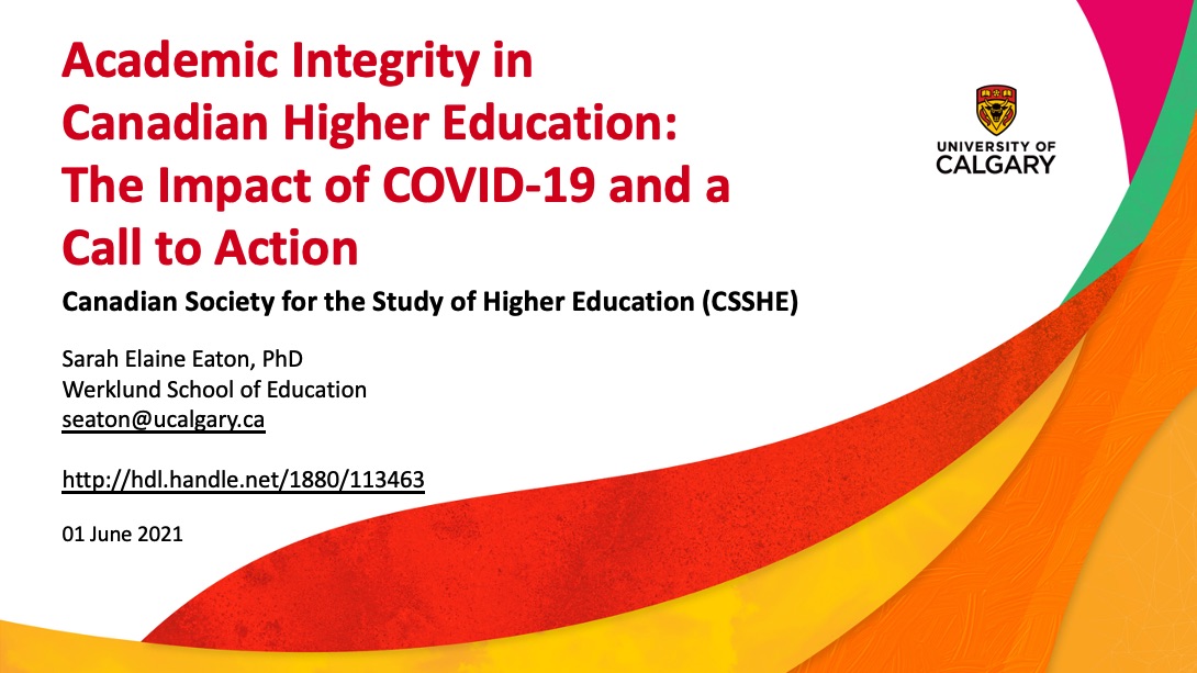 DrSarahEaton's tweet photo. @csshescees @Amira_Elmasri @b_momani Getting ready to present “#AcademicIntegrity in Canadian Higher Education: The Impact of COVID-19 and a Call to Action” #CSSHE2021 #CSSE2021 #congressh @csshescees @ideas_idees https://t.co/9mT9KCk5MR