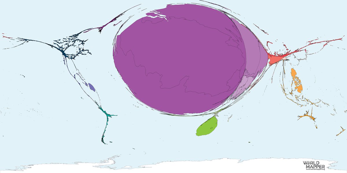 worldmapper's tweet photo. The production capacities of which agricultural crop are shown in this map? Go to https://t.co/6Tuvzcy3u6 and use the code 6444 6151 to add your guess &amp; become part of a seminar talk at @FRW_RUG. Solution of this little riddle will follow Wednesday after the talk :-) #maps https://t.co/O7pxLCcsv1