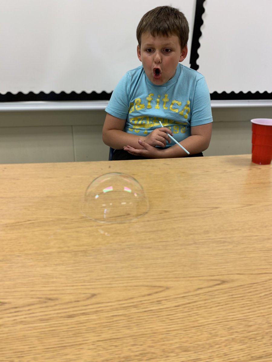 Today we tried <a href="/maniacsinthemid/">Josie Bensko</a> bubble lab. It was a hit! #bubbles #endofyear
