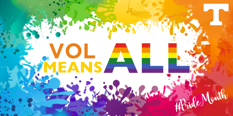 ResearchUTK's tweet photo. Happy PRIDE month to everyone in the UT community that identifies as LGBTQ+. You belong at UT, and our campus is better because you are here.
#VolMeansAll @UTPrideCenter https://t.co/xMpRLEnhFx