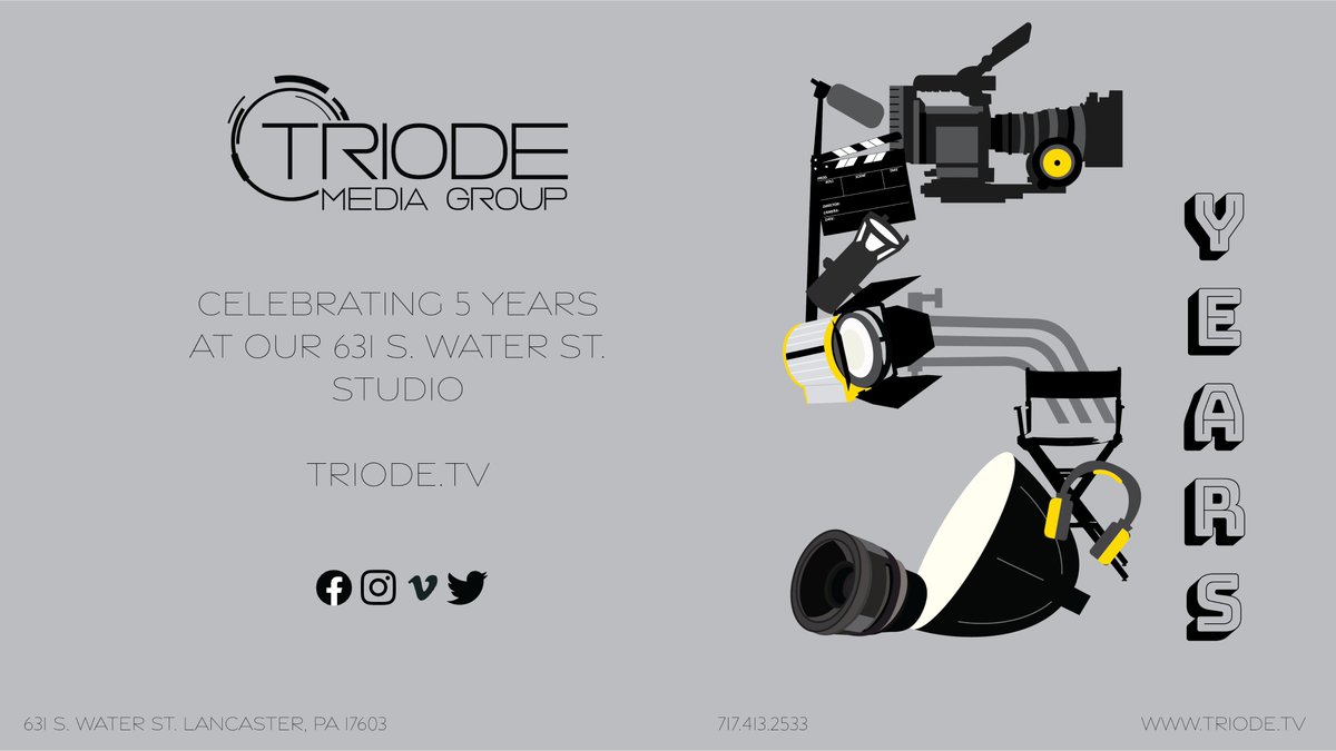 Triode is 5⃣!! We will be celebrating all month long 🎉 Make sure to follow all our channels so you don't miss the fun 🥳 . #anniversary #videoproduction #5years #teamtriode