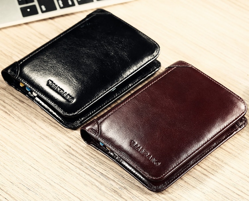 Fashion Short Genuine Leather Men's Wallet #clutch #clutches   talastella.com/product/fashio…