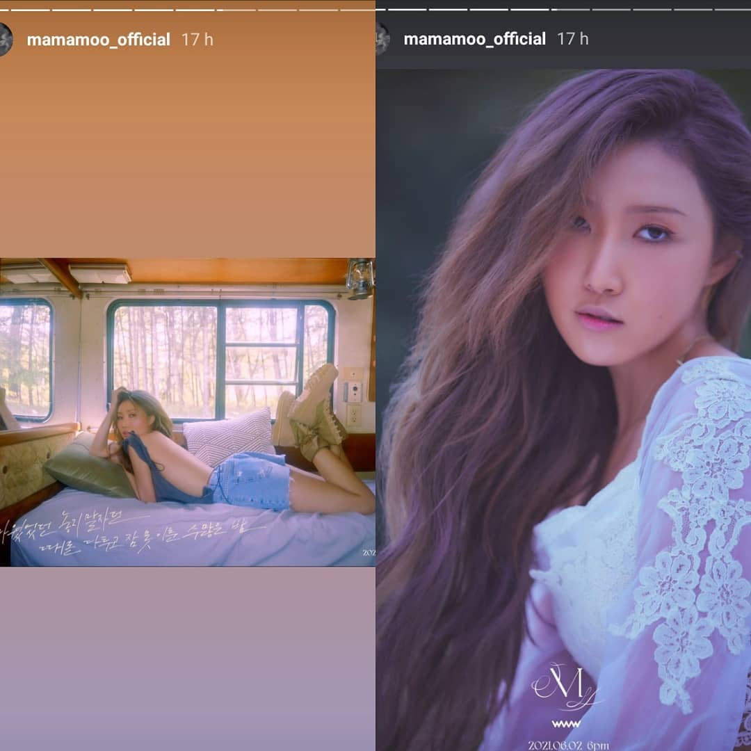 MamamooChile's tweet photo. [FOTOS] 010621 Actualización de las historias de ig #Mamamoo

Recuerden que quedan horas para el comeback!!!!!

Cr: @mamamoo_official
Caty^.^ 

#MAMAMOO #마마무 #moomoo #무무 #Solar #솔라 #MOONBYUL #문별 #WheeIn #휘인 #HwaSa #wheein_redd #butterflywheeinday #now #waw https://t.co/4AcCUpUDXB