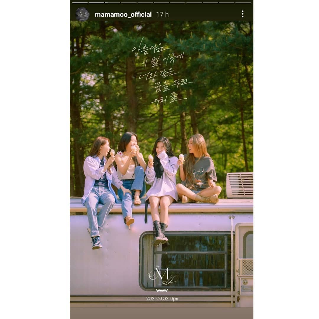 MamamooChile's tweet photo. [FOTOS] 010621 Actualización de las historias de ig #Mamamoo

Recuerden que quedan horas para el comeback!!!!!

Cr: @mamamoo_official
Caty^.^ 

#MAMAMOO #마마무 #moomoo #무무 #Solar #솔라 #MOONBYUL #문별 #WheeIn #휘인 #HwaSa #wheein_redd #butterflywheeinday #now #waw https://t.co/4AcCUpUDXB