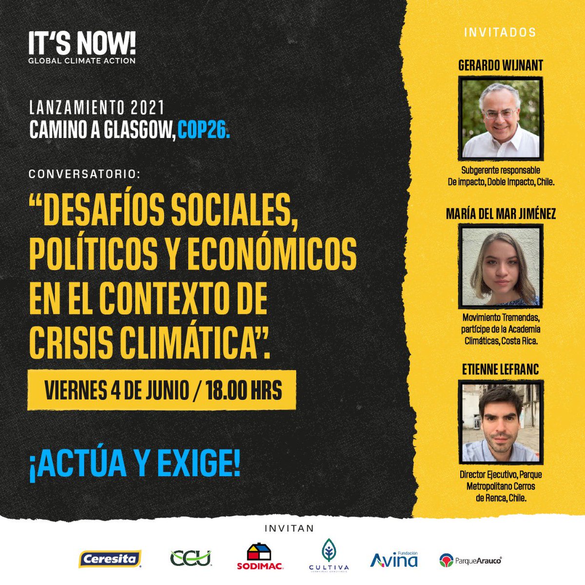 itsnow_org's tweet image. ¡PARTIMOS!

Súmate al ciclo de conversaciones transformadoras en torno a los desafíos que enfrentamos en el actual contexto de crisis global

4 de junio

17:00 COL/ECU/PER/MEX
18:00 CHI/BOL/PAR/VEN
19:00 ARG/BRA/URU

Confirma participación en forms.gle/xE5FEtFVYyFPQV…