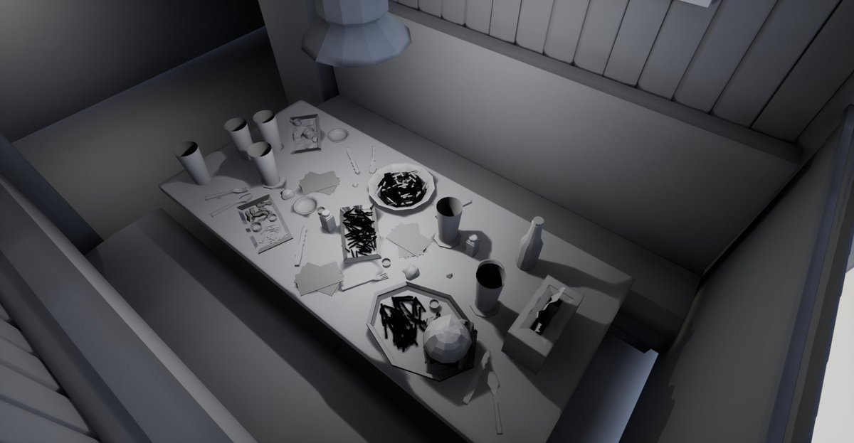 ShantaeHerrmann's tweet photo. Working on a small diner scene, hoping to make it as photo realistic as possible. Finally got the block outs all done #WIP #UnrealEngine https://t.co/Hf9toLCIoC