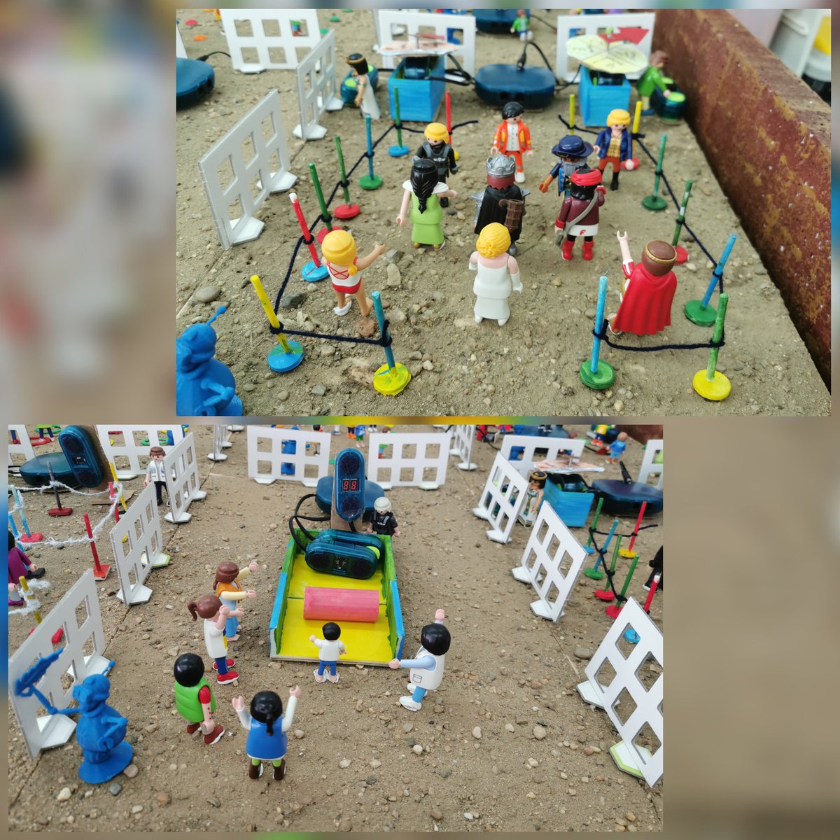 lopetronic's tweet photo. Maqueta ROBOTIPATIOS DIVERTIDOS👏🏻👏🏻👏🏻 del equipo #lopetronic. 
Cuando ves el resultado del trabajo en equipo, la suma de todos, la unión de las partes, el equilibro del conjunto, es cuando dices... "trabajar en el aula así, es fantástico"
6 equipos un solo proyecto,una meta común https://t.co/3tvIZrtMTP