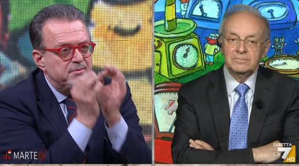 diMartedi's tweet photo. #Fritella su #magistratura: "Penso che la giustizia sia talmente importante per la democrazia che i giudici si debbono liberare anche solo del più piccolo sospetto di essere dentro il circolo politico" @mfrittella #dimartedì https://t.co/ygAgAyA3NA