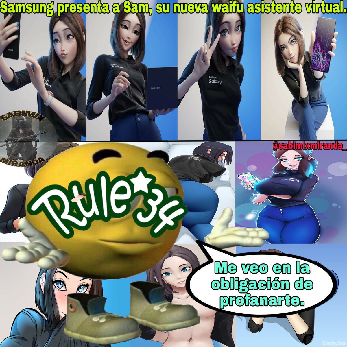 Sabimix🍀 on X: Ya que hacen memes sobre la waifu de Samsung..yo tambien  me sumó XD. SamsungSam samsungassistant anime waifu  t.cocEiVuwmser  X