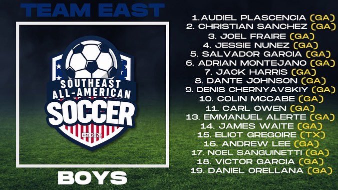 Upper90SportsUS's tweet photo. Congratulations to the 2021 Southeast All-Americans. (BOYS) #SEAASports https://t.co/EveVKaNhbk