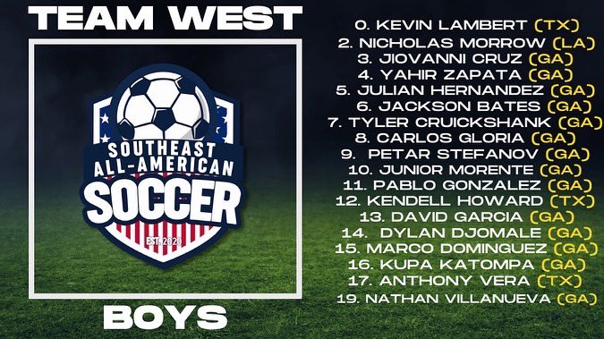 Upper90SportsUS's tweet photo. Congratulations to the 2021 Southeast All-Americans. (BOYS) #SEAASports https://t.co/EveVKaNhbk