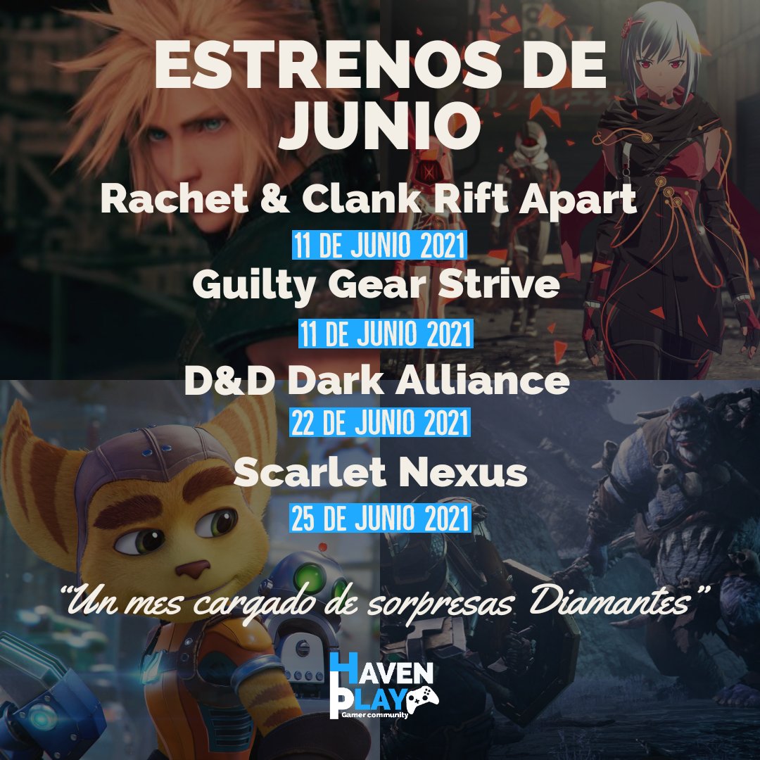 Havenplay1's tweet photo. 📢Este mes llegó cargado de se sorpresas y estos son los próximos juegos del mes de junio ✅

➡️Síguenos en Instagram y no te pierdas de todo lo que se viene para ustedes DIAMANTES 💎 https://t.co/jNP2m5wseR