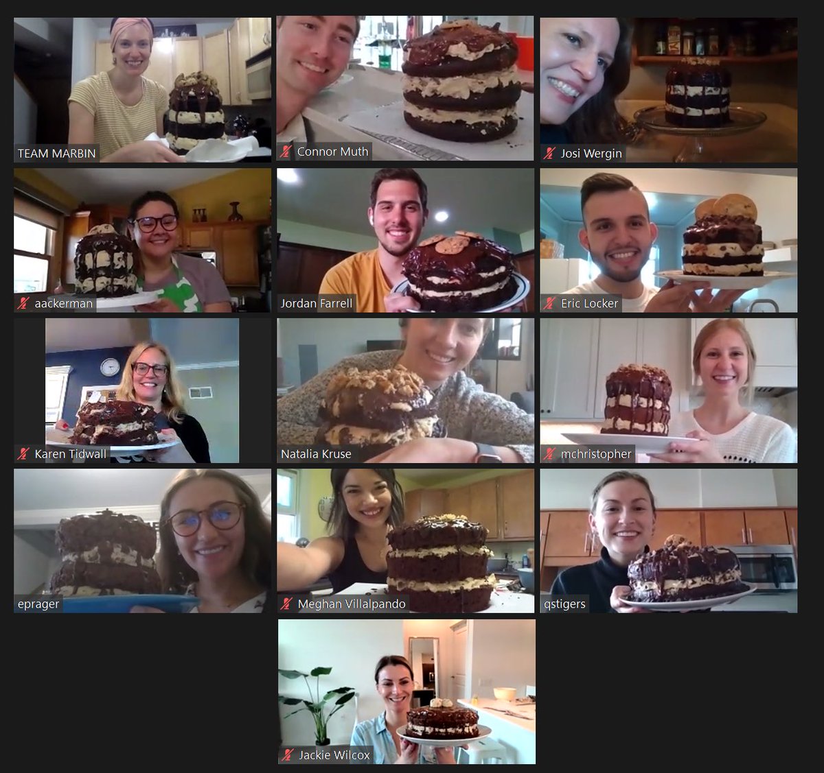 HuschBlackwell's tweet image. Our Milwaukee &amp;amp; Madison summer associates participated in a virtual “Nailed It” Challenge, based on the popular @Netflix show. The group had to bake a chocolate cookie dough cake with a chocolate ganache, guided by a chef host. 🤤🎂
#huschpuppies #HBSummerProgram #joinHB