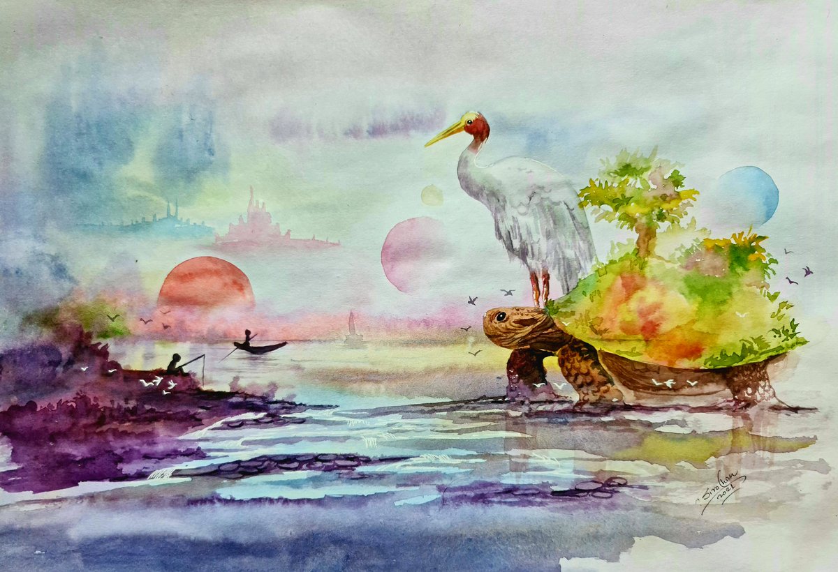 Bau_saB's tweet image. Living in a fantasy world

#watercolor #painting #bausabart