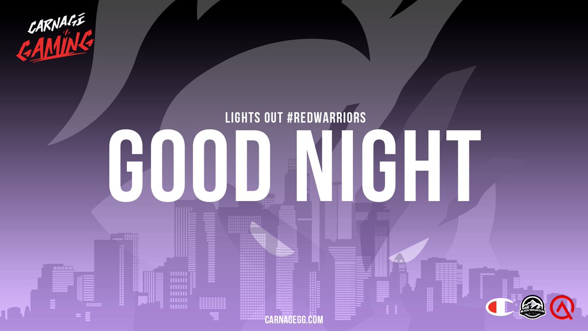 🌃On Behalf of the #RedWarriors we want to wish everyone a Good Night🌉

Do not spend energy &amp; time dwelling on the mistakes that have been made. Let us learn from them &amp; move on. Learn from Mistakes!
#RedAlert #Growth

Powered By: <a href="/ChampionEsports/">Champion Esports</a> | <a href="/GamerAdvantage/">Gamer Advantage</a>