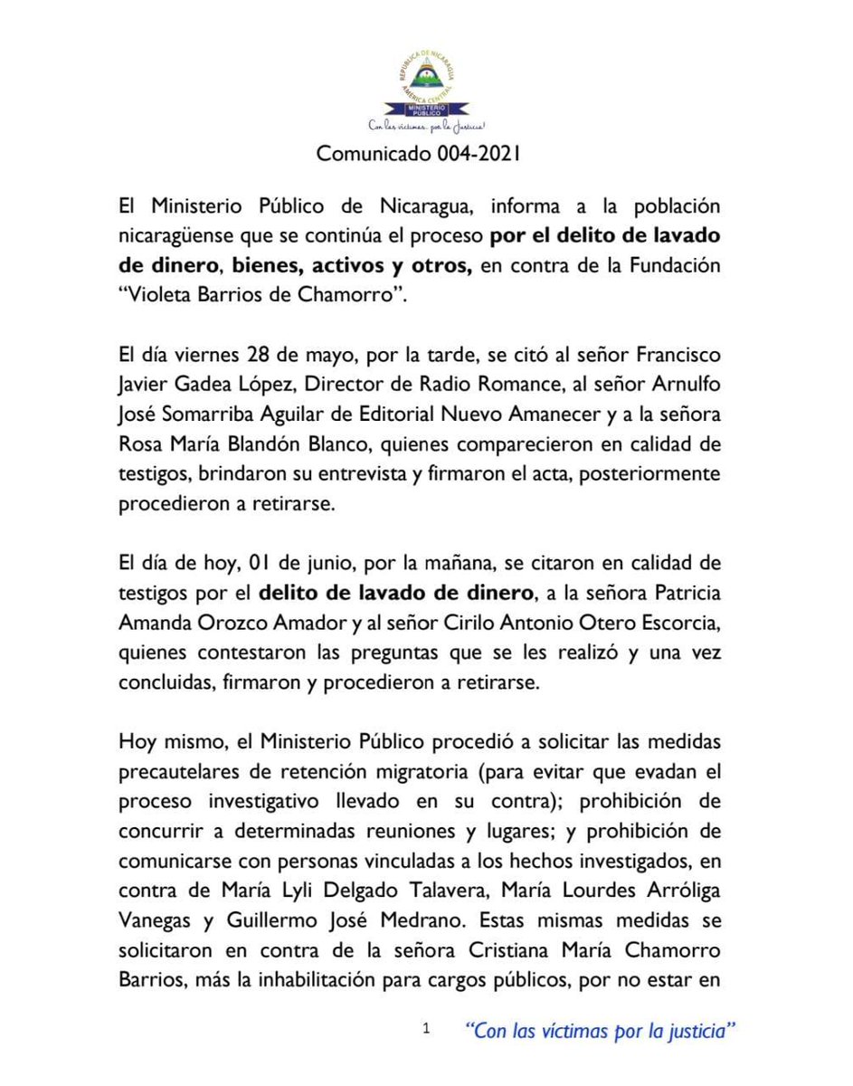 Detrás de la sonrisa burguesa, se esconden 16 años de miseria neoliberal.
✊🏻Jamás volverán,
✊🏻Jamás verán al obrero sucumbir a sus ansias de dominación.

Yo digo, #CorrupciónChamorristaNuncaMás 

Porque nuestro pueblo es digno y nunca olvida.

En Nicaragua manda el pueblo.