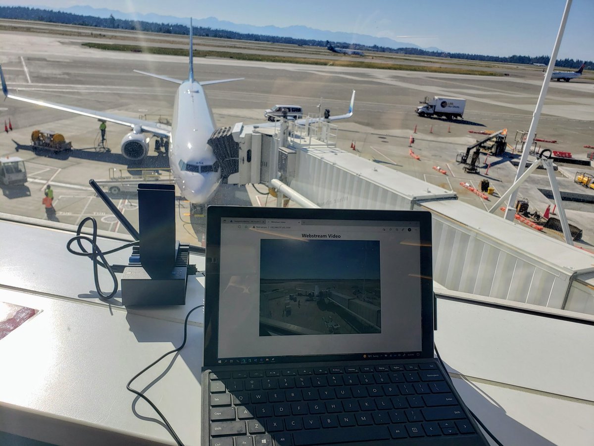 mikelor's tweet image. Spent the last couple of hours watching planes arrive,  and getting some more. #AzurePercept #IoT #IotDevs #MSIoT #AI #EmergingTech #AlaskaAir