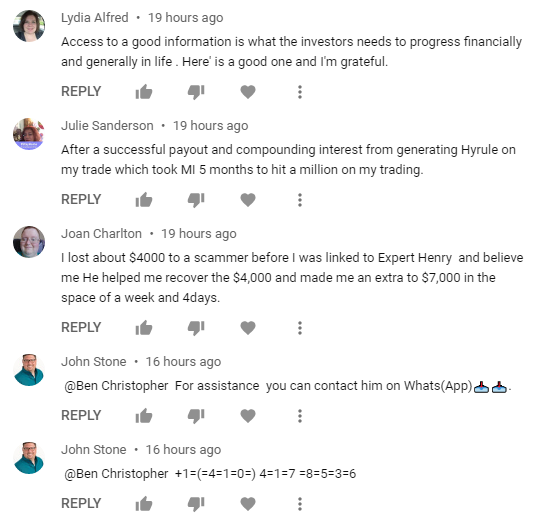 JohnWolfeYT's tweet photo. Hidden in the sea of single phrase comments from anonymous users with anime avatars, one thread was surprisingly populated entirely by people with real names and faces! Wow!

And they're all eager to talk to you about their cult leader "Expert Henry"! https://t.co/vor8v1kpeg