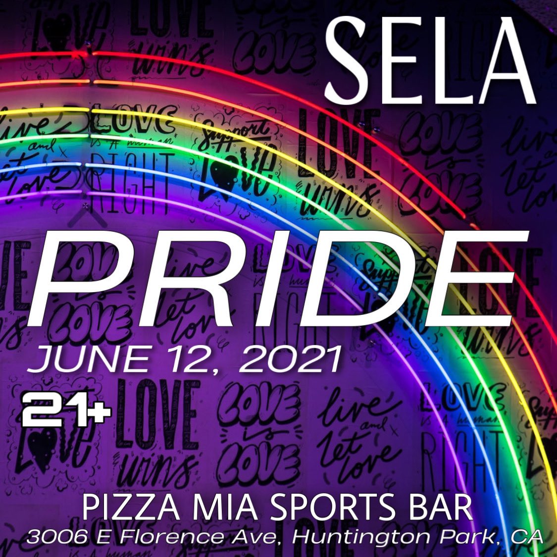 HAPPY PRIDE MONTH! JOIN US SOUTH EAST LOS ANGELES AND CELEBRATE PRIDE 🌈 
LIVE MUSIC 🕺🏼 
RAFFLES 🎁 
COCKTAILS &amp; FOOD WILL BE SOLD 🍺🍹
5pm-12am 
Tickets on sale! link on bio 🥳 
(All ticket profits are donations to  local lgbtq+ organizations)