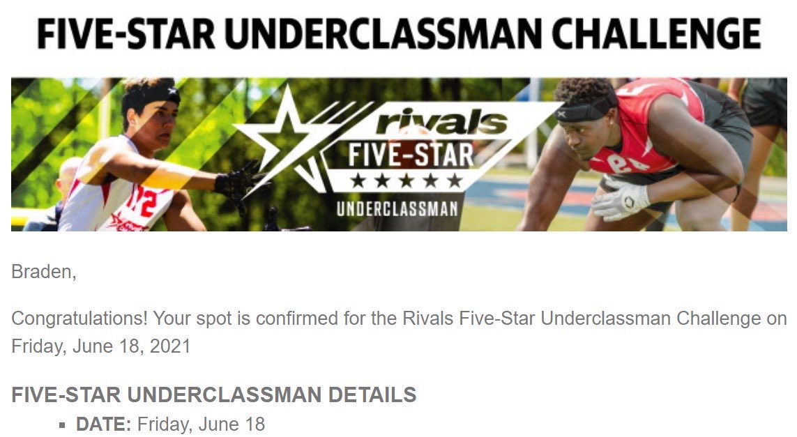 Braden_2024's tweet photo. Blessed to be invited to the Rivals 5⭐️ challenge @DilfersDimes @si_one11 @_CoachStewart @LAmustangFB @CoachMal7 @RivalsCamp @Rivalsfbcamps @NatlPlaymkrsAca @ElitePlaymakers @Elite11 @QBHitList @TheSHOWByNXGN https://t.co/p3QL2P207B