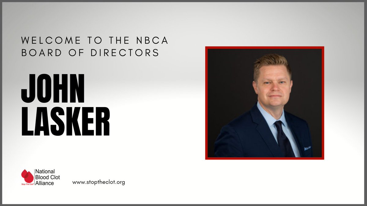 NBCA is pleased to welcome John Lasker <a href="/jtlasker/">JTLasker</a> to its Board of Directors. John is vice president of digital media programming for <a href="/espn/">ESPN</a> and a blood clot and PE survivor. Read more: bit.ly/3vtxVok #stoptheclot