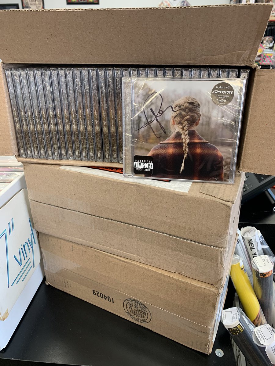 Signed <a href="/taylorswift13/">Taylor Swift</a> CDs available at all three location NOW.