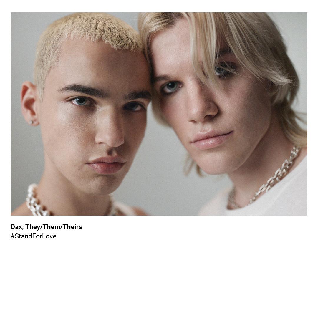 TiffanyAndCo's tweet image. “I love the queer community because we are always so ready and willing to educate and teach and learn for the greater good—for all of us.” Meet Dax and Luke: bit.ly/2Rdb01D #StandForLove #Pride #TiffanyAndCo