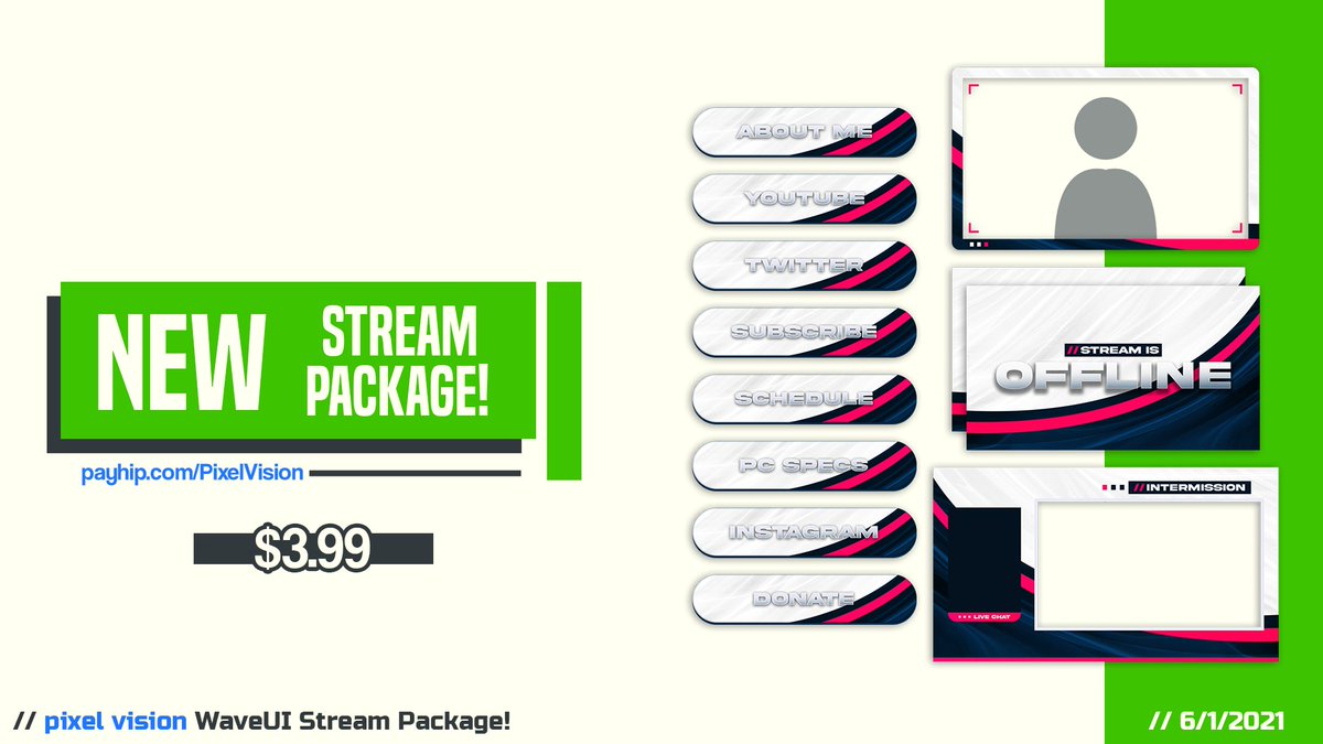 PixelVisionCo's tweet image. *NEW* Stream Package available!

The WaveUI Stream Package! Only $3.99!

Get it today at the store link in bio!

#design #logo #stream #graphicdesign #designer #gaming #twitch #gfx #smallbusiness #art #youtube #stream #streaming #logos #game