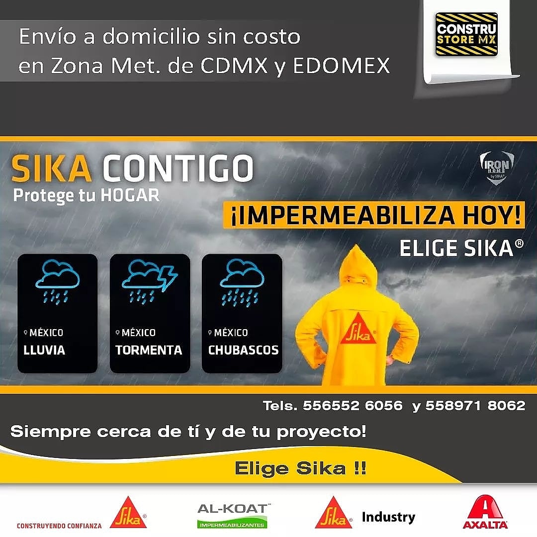 construstore's tweet photo. Impermeabiliza Hoy!  Elige Sika ConstruStoreMx 

Alta calidad en impermeabilizantes, solicita tus productos y recíbelos en tu domicilio sin costo de envío.

https://t.co/XgJcBsXXHz

#SikaContigo #Sika #SikaRevolución #SikaPeriférico #SikaToreo #SikaConstruStoreMx #impermeabiliza https://t.co/Fiu8jk9wTE