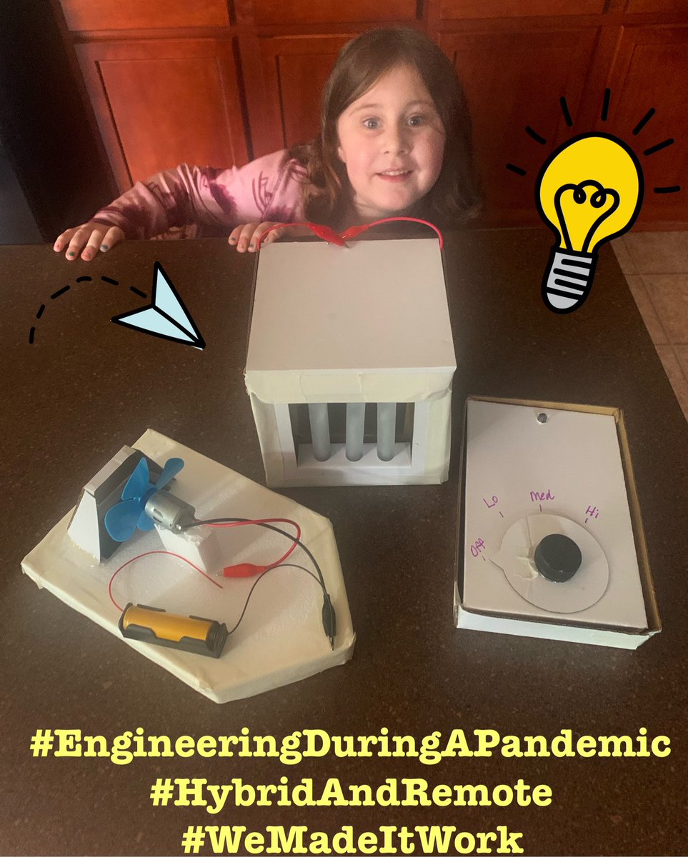 LisaBerkery's tweet photo. I was about to toss these prototypes from the last couple weeks but Brooklyn claimed them as her own b/c she’s making an “Engineering Museum!” 🤣 My #Ss &amp; I finish up our robotic arms tomorrow &amp; then she can add that as well! @elm401_cougars #MiddleSchool #STEM #TeacherTuesday https://t.co/ZFFoxTPrp7