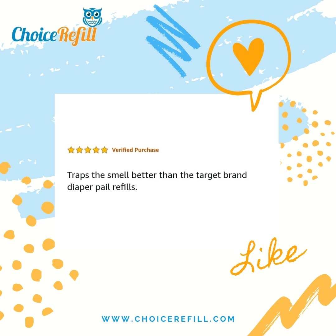 SmellLockTech's tweet image. Thank you for the 5-star review!

#ChoiceRefill #DiaperPailRefill #DiaperPail #CompatibleRefills #OdorControl