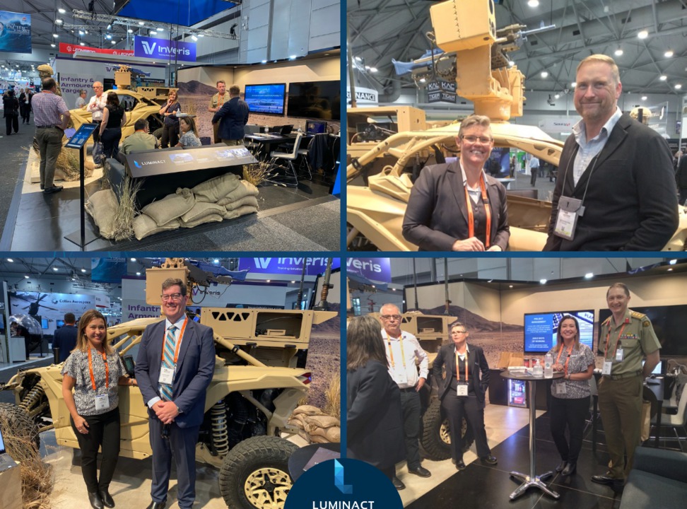 Day 1 of Land Forces was immense! As Day 2 begins, here are some highlight photos from yesterday.

Well done Kay, Mitzi and Rodney and Nicole!

At the event? Come by and say hi. Stand 4C1.

#landforces #Luminact
