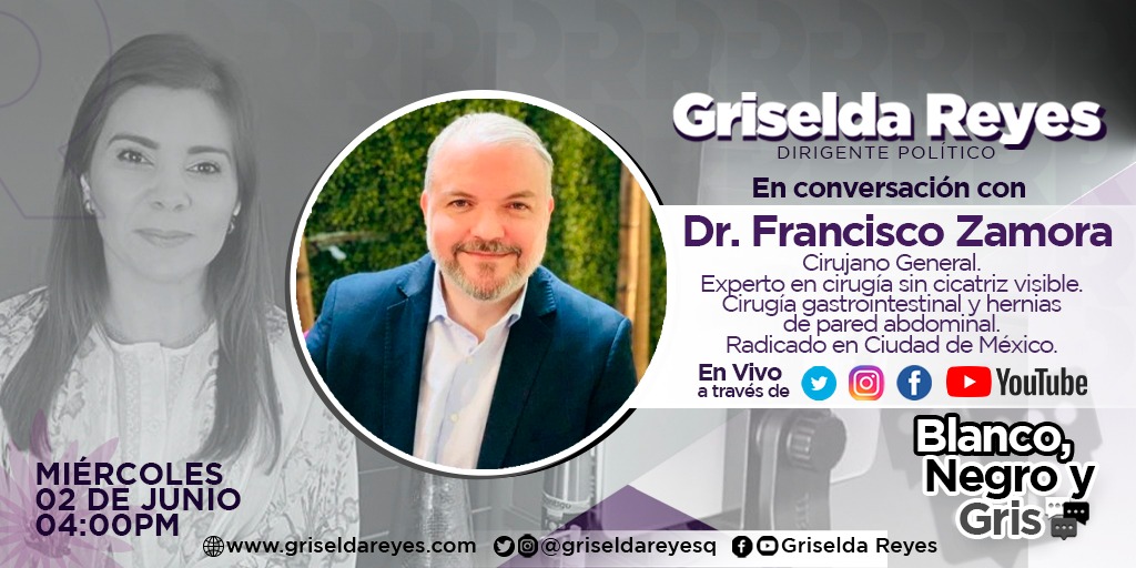 ¿Cirugía sin cicatrices? 🤔 ¡Claro que es posible! 🙌🏻

Escucha hoy #2Jun 4:00pm, al Dr. <a href="/zamfrancisco/">Dr. Francisco Zamora</a>, médico venezolano 🇻🇪 residenciado en México 🇲🇽, cirujano general y experto en cirugía <a href="/sinhuella/">CirugíaSinHuella</a> 😃

Sintoniza #BlancoNegroYGris por mis redes sociales 📲👇🏻 y deja tus preguntas