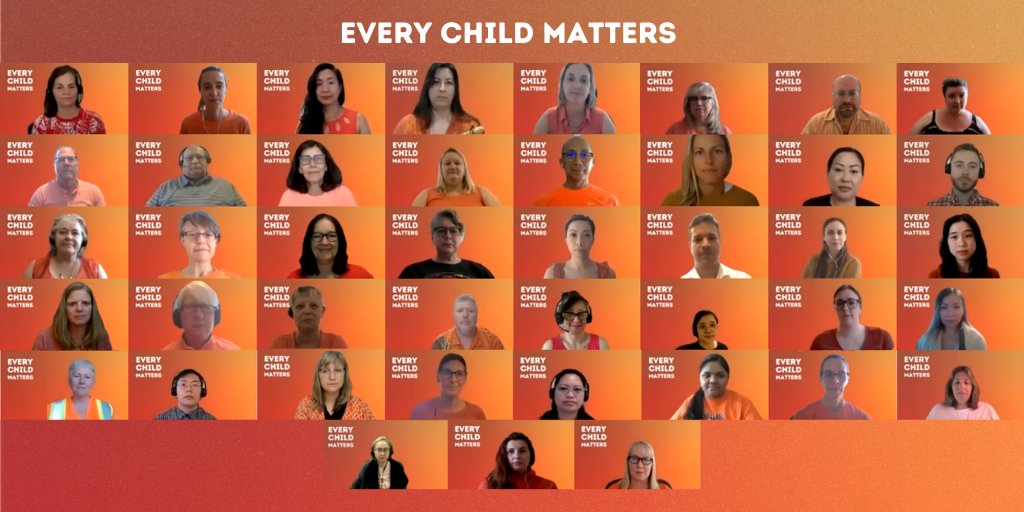 cpsbc_ca's tweet photo. Today, College employees wore orange and took part in a moment of silence to acknowledge and honour the 215 children found buried at the Kamloops residential school site and the thousands of other victims and survivors of residential schools. https://t.co/6QFktmnkIO