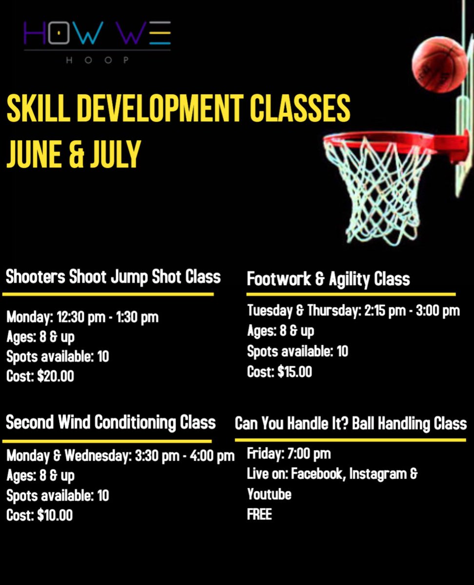 howwehoop's tweet photo. June is here! Now is the time to take advantage of our summer specials‼️Visit our website to register today 🏀 https://t.co/cXsO6PlwIO