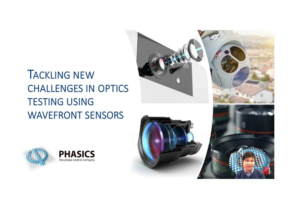 Phasics_SA's tweet image. The presentation prepared for the inaugural PHOTONICS+ is available here: phasics.com/news/2021/06/0…
Our colleague Nolan Chan talks about Tackling new challenges in optics testing using wavefront sensors. 
#phasics #wavefrontsensor #opticalmetrology